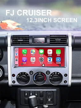 128G Araba Multimedya Oynatıcı Android 12 Ekran GPS Navigasyon Toyota FJ Cruiser 2007-2018 İçin Ses Video Radyo Stereo Kafa Ünitesi