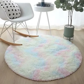 CC0002-260-dywaniki dziecięce duży beżowy pluszowy obszar dywanik