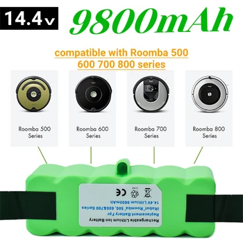 Jungla 14.4 V Vakum Pil Maksimum 9800mAh Pil için İRobot Roomba 500 600 700 800 Serisi Ekipman Değiştirme