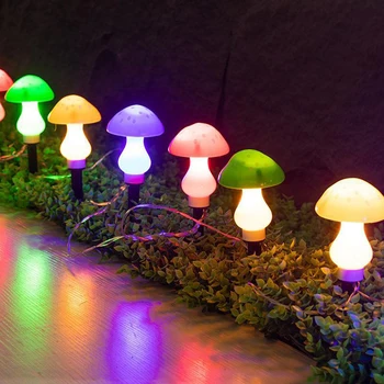 Mantar çim lambası Su Geçirmez Güneş dekoratif yolu peyzaj ışıkları dayanıklı Kolay kurulum otomatik anahtar avlu için