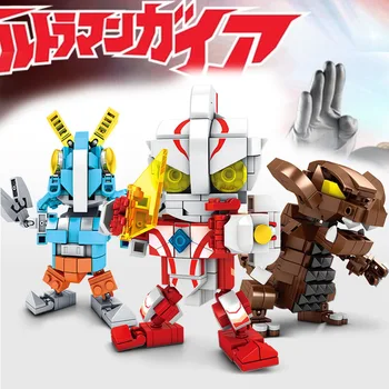 Ultraman serisi canavar yapı taşı bebek çocuk bulmacaları bulmaca yapı blok oyuncaklar boys için doğum günü hediyeleri