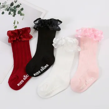 Yenidoğan Bebek Kız Tatlı Ayak Bileği Çorap Sonbahar Giysileri Pamuk Karışımı Ruffled Trim Prenses Çorap Bebek Nesneleri Giyim